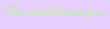 Image with Font Color C6EBB7 and Background Color E7CFFF